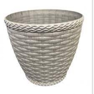 IN627-VASO RATTAN RED M3 CINZA- INJEPLASTEC