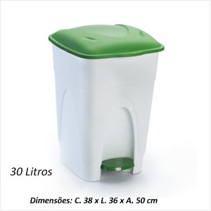 IN251-LIXEIRA 30L PEDAL COLOR - INJEPLASTEC