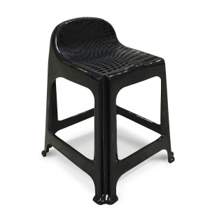 25638-BANQUETA C/ ENCOSTO PRETA- ARQPLAST