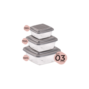 R366-1 POTE 350/700ML/1500ML QUADR-RAINHA