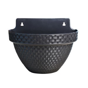 25818-VASO DE PAREDE MEIA LUA RATTAN PR 3 LTS- ARQPLAST