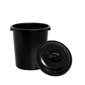 P1518-CESTO FECHADO **PRETO** 27 LTS -PLASNEW