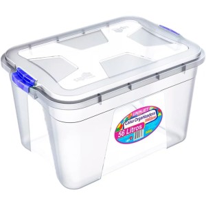 UNI0364-CX ORGANIZADORA 56LTS TRANSPARENTE-UNINJET