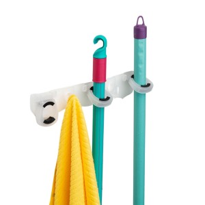 DK436-SUPORTE VASSOURA 3 LUGARES CRISTAL-DIKAMAIS