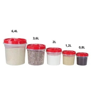 PR558-KIT MANTIMENTO ROSCA 5 PÇS LISO TRANSPARENTE - PRIM