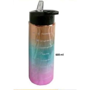 650858-GARRAFA PLASTICA 600ML METALIZADA -SHOCK