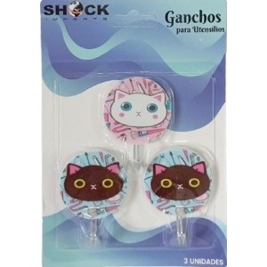 651690-GANCHO X3 GATOS-SHOCK