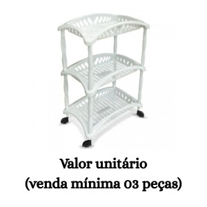 #ATACADO-VALOR UNITÁRIO P/3 PÇS-ORG VERTICAL TRIPLO BRANCO- ARQPLAST