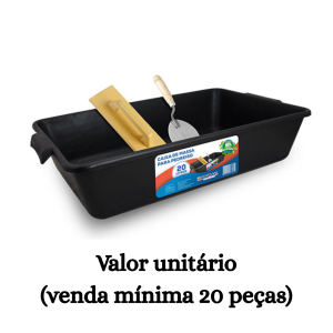 #ATACADO-VALOR UNITÁRIO P/20 PÇS-CAIXA DE MASSA PARA PEDREIRO 20LTS - ARQPLAST