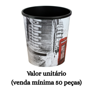 #ATACADO-VALOR UNITÁRIO P/50 PÇS-LIXEIRA PARA ESCRITÓRIO 10 LTS SEM TAMPA- ARQPLAST