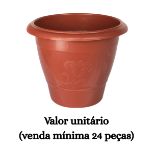#ATACADO-VALOR UNITÁRIO P/24  PÇS-VASO RED GDE TERRA COTA- ARQPLAST