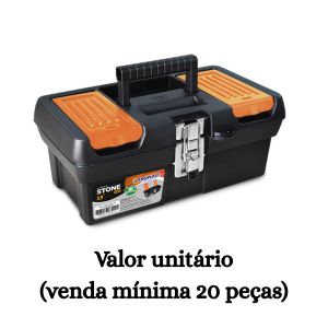 #ATACADO-VALOR UNITÁRIO P/20 PÇS-MALETA FERRAMENTAS STONE PRO AÇO ALTA 13- ARQPLAST