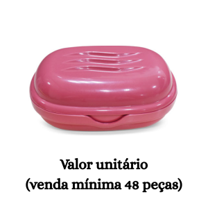 #ATACADO-VALOR UNITÁRIO P/48 PÇS-SABONETEIRA PLAST ROSA- ARQPLAST