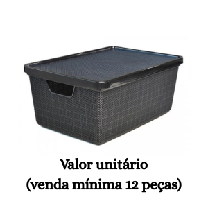 #ATACADO-VALOR UNITÁRIO P/12 PÇS-ORG JUTTA C TP PRETO 16LTS- ARQPLAST