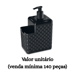 #ATACADO-VALOR UNITÁRIO P/140 PÇS-PORTA DETERGENTE E ESPONJA RATTAN- ARQPLAST