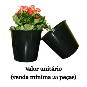 #ATACADO-VALOR UNITÁRIO P/25 PÇS-VASO REF. 08 PRETO-CVL