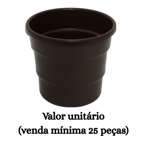 #ATACADO-VALOR UNITÁRIO P/25 PÇS-MINI VASO REDONDO TABACO-CVL
