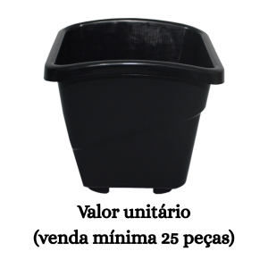 #ATACADO-VALOR UNITÁRIO P/25 PÇS-VASO FLORENCE P PRETO-CVL
