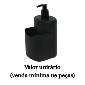 #ATACADO-VALOR UNITÁRIO P/6 PÇS-DISPENSER PRETO-CVL