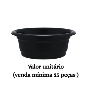 #ATACADO-VALOR UNITÁRIO P/25 PÇS - BACIA16 PRETA-CVL