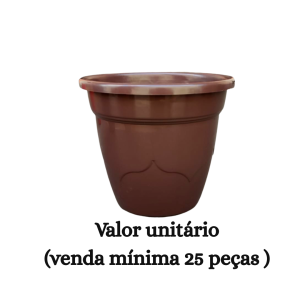 #ATACADO-VALOR UNITÁRIO P/25 PÇS-VASO RED PÉTALA TABACO 7.0-CVL