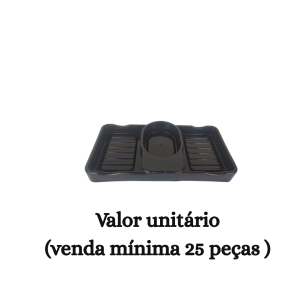 #ATACADO-VALOR UNITÁRIO P/25 PÇS-PORTA SABÃO PRETO-CVL
