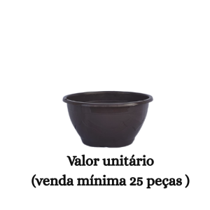#ATACADO-VALOR UNITÁRIO P/25 PÇS-VASO CUIA PÉTALA 19,5 PRETO-CVL