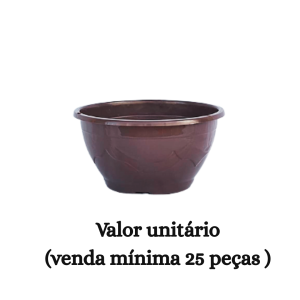 #ATACADO-VALOR UNITÁRIO P/25 PÇS-VASO CUIA PÉTALA 19,5 TABACO-CVL