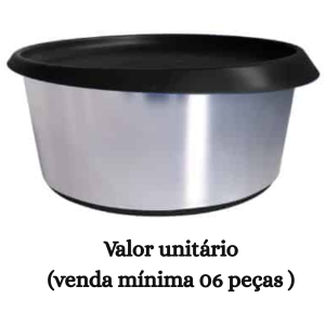 #ATACADO-VALOR UNITÁRIO P/6 PÇS-ORG HERMETICO LABEL INOX 5L-ARQPLAST