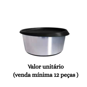 #ATACADO-VALOR UNITÁRIO P/12 PÇS-ORG HERMETICO LABEL INOX 3L-ARQPLAST