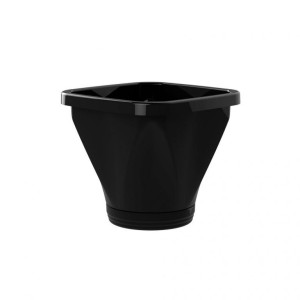 UNI1189-VASO QUADRADO N.17 C/ PRATO PRETO-UNINJET